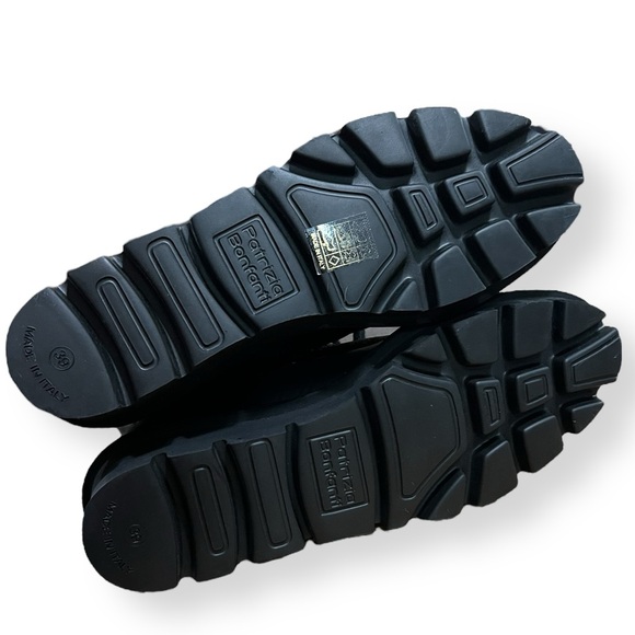 PATRIZIA BONFANTI Black Leather Lace Up Boot Fleece Lined Size 39 - Picture 6 of 10